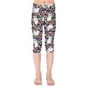 Dark Blue Adorable Unicorn & Woodland Print Kids  Capri Leggings  View1