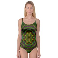 Butterfly Flower Jungle And Full Of Leaves Everywhere Camisole Leotard  by pepitasart