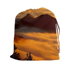 Fog Clouds Sea Of Fog Mountain Drawstring Pouch (xxl) by Celenk
