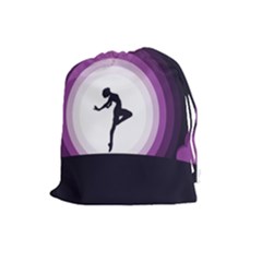 Woman Moon Fantasy Composing Night Drawstring Pouch (large) by Celenk