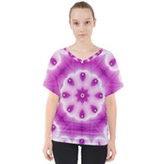 Pattern Abstract Background Art V-neck Dolman Drape Top by Celenk