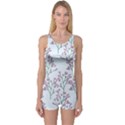 Flower Pattern Pattern Design One Piece Boyleg Swimsuit View1