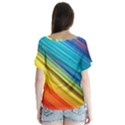 RAINBOW V-Neck Flutter Sleeve Top View2
