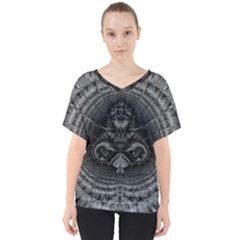 Art Artwork Fractal Digital Art V-neck Dolman Drape Top by Simbadda