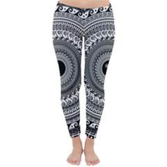 Graphic Design Round Geometric Classic Winter Leggings by Simbadda