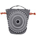 Graphic Design Round Geometric Drawstring Bucket Bag View2