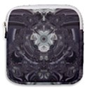 Black And White Fractal Art Artwork Design Mini Square Pouch View1
