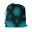 Abstract Pattern Black Green Drawstring Pouch (XXL) View2