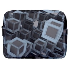 3d Cube Fantasy Square Shape Make Up Pouch (large) by Simbadda
