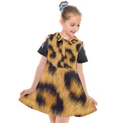 Animal Print Kids  Short Sleeve Shirt Dress by NSGLOBALDESIGNS2