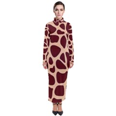 Gulf Lrint Turtleneck Maxi Dress by NSGLOBALDESIGNS2