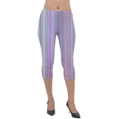 Broken Tv Screen Lightweight Velour Capri Leggings  by dressshop