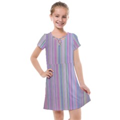 Rainbow Stripe Version 2 Kids  Cross Web Dress by dressshop