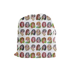 All The Pretty Ladies Drawstring Pouch (large) by ArtByAng