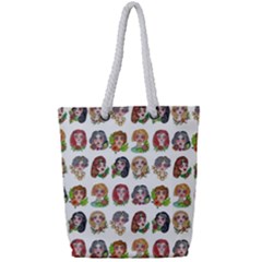 All The Pretty Ladies Full Print Rope Handle Tote (small) by ArtByAng