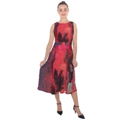 Desert Dreaming Midi Tie-back Chiffon Dress by ArtByAng