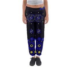 Blue Yellow Bandana Women s Jogger Sweatpants by dressshop