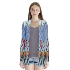 Chaos In Colour  Drape Collar Cardigan by ArtByAng