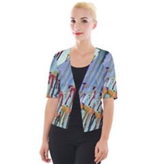 Chaos In Colour  Cropped Button Cardigan by ArtByAng