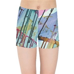 Chaos In Colour  Kids Sports Shorts by ArtByAng
