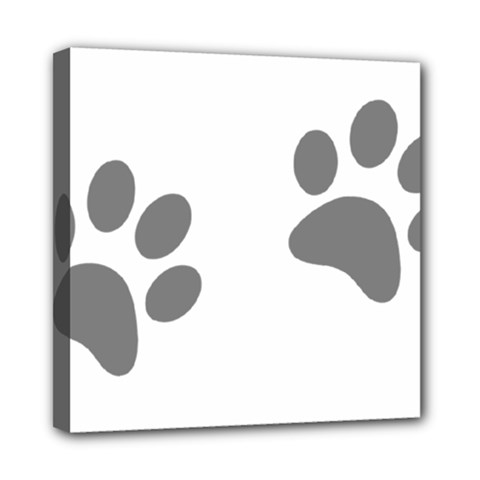 Pets Footprints Mini Canvas 8  X 8  (stretched) by Hansue