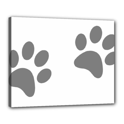 Pets Footprints Canvas 20  X 16  (stretched) by Hansue