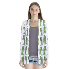 Prickle Plants Drape Collar Cardigan by ArtByAng