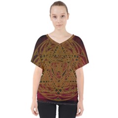 Beautiful Art Pattern V-neck Dolman Drape Top by Nexatart