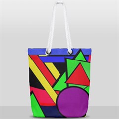 Background Color Art Pattern Form Full Print Rope Handle Tote (small) by Nexatart