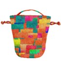 Pattern Texture Background Color Drawstring Bucket Bag View2
