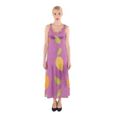 Seamlessly Pattern Fruits Fruit Sleeveless Maxi Dress by Nexatart