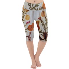 Holy Land Flowers 13 Lightweight Velour Cropped Yoga Leggings by DeneWestUK