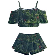 Apple Tree Close Up Kids  Off Shoulder Skirt Bikini by bloomingvinedesign