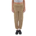 Burlap Coffee Sack Grunge Knit Look Women s Jogger Sweatpants View1