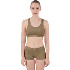 Burlap Coffee Sack Grunge Knit Look Work It Out Gym Set by dressshop