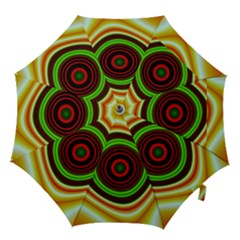 Digital Art Background Yellow Red Hook Handle Umbrellas (small) by Sapixe