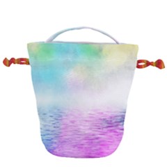 Background Art Abstract Watercolor Drawstring Bucket Bag by Sapixe