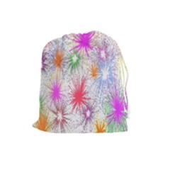 Star Dab Farbkleckse Leaf Flower Drawstring Pouch (large) by Sapixe