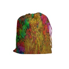 Background Color Template Abstract Drawstring Pouch (large) by Sapixe