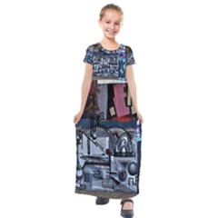 Lost Places Abandoned Train Station Kids  Short Sleeve Maxi Dress by Sapixe