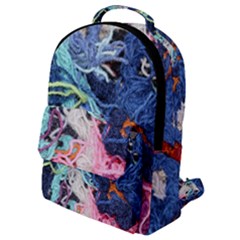 Wool Yarn Colorful Handicraft Flap Pocket Backpack (small) by Sapixe