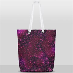 Retro Flower Pattern Design Batik Full Print Rope Handle Tote (small) by Sapixe