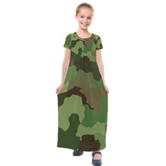 Seamless Pattern Texture Background Kids  Short Sleeve Maxi Dress by Sapixe