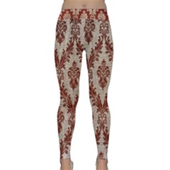 Chorley Weave Brown Classic Yoga Leggings by DeneWestUK