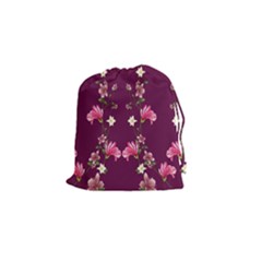 New Motif Design Textile New Design Drawstring Pouch (small) by Sapixe