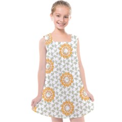 Stamping Pattern Fashion Background Kids  Cross Back Dress by Sapixe