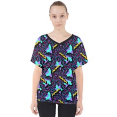 Memphis Style 1 V-neck Dolman Drape Top by JadehawksAnD