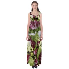 Salad Lettuce Vegetable Empire Waist Maxi Dress by Sapixe