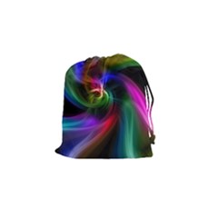 Abstract Art Color Design Lines Drawstring Pouch (small) by Sapixe