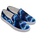 Electricity Blue Brightness Bright Men s Canvas Slip Ons View3